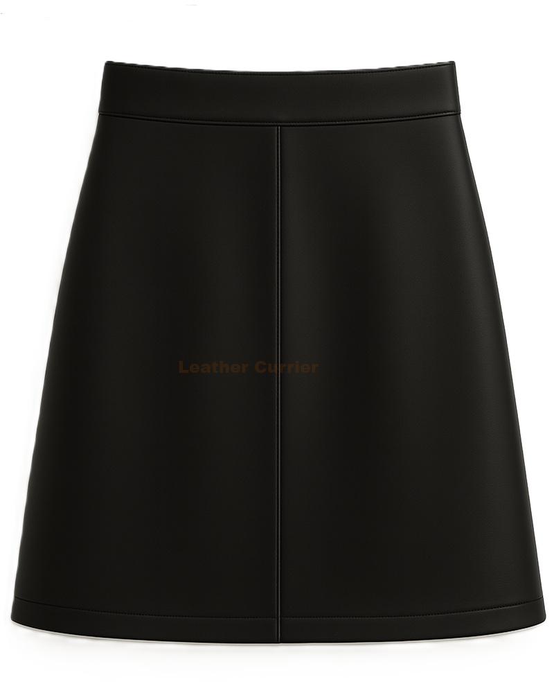 Black Leather Skirt back