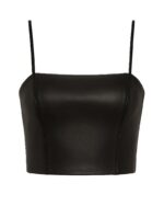 Black Lleather Corset front