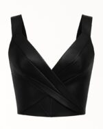 Geniune Leather Origami Skirt and Corset for Women top