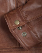 Reeves Brown Real Leather Jacket for Men img6 Reeves Brown Real Leather Jacket for Men img5