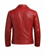 Brad Pitt Fight Club Leather Jacket back