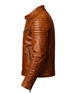 Men’s Vintage-Inspired Café Racer Leather Jacket side