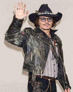 Johnny Depp Black Leather Jacket