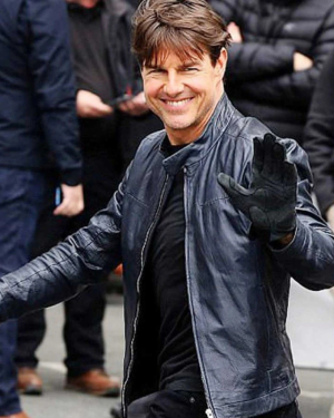 Tom Cruise Blue Leather Jacket