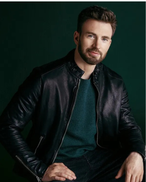 Chris Evans Black Leather Jacket