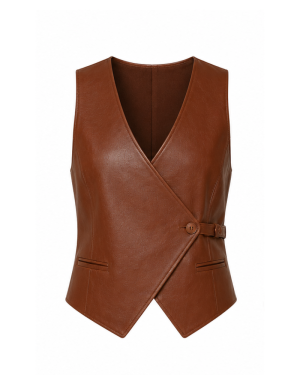 Brown Leather Vest