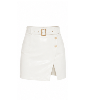 Leather Currier Women’s Chic White Leather Shorts