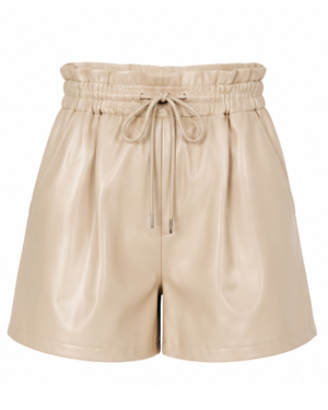 Leather Currier Women’s Elegant Cream Leather Shorts