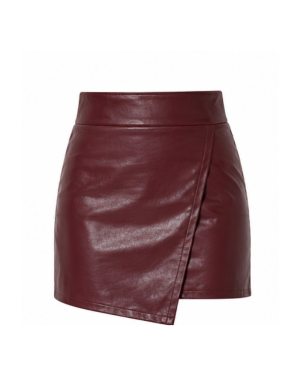 Leather Currier Women’s Burgundy Leather Mini Skirt