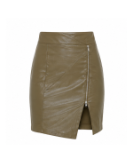 vintage leather zipper mini skirt image vintage leather zipper mini skirt image