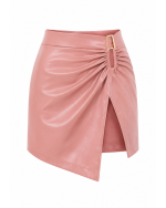 Women's Bias Cut Leather Skirt image