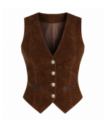 Women's Lamb Leather Suede Vest image