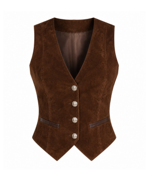 Women's Lamb Leather Suede Vest image